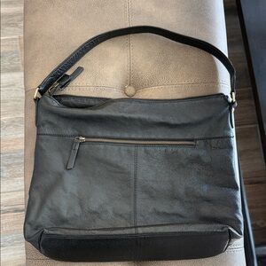 Born Black Leather Shoulder Bag